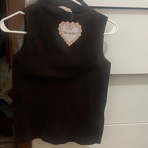 NEW Elegant  DARK BROWN Sleeveless Tank Top